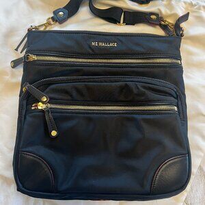 MZ Wallace Black Nylon Crossbody Bag/ 3-Exchangeable Straps